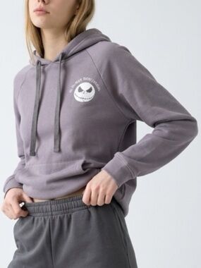 Disney Nightmare Before Christmas Women's Grey Hoodie Sweatshirt